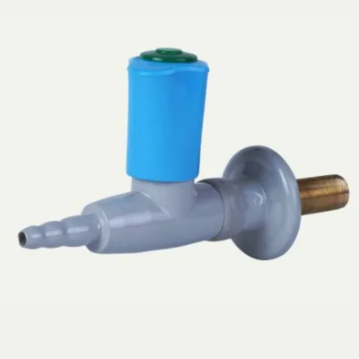 Laboratory straight tap with blue handle for research labs – water tap manufacturer India, Maharashtra, Mumbai